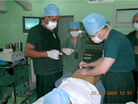 Dr. Aboseif in China teaching how to perform sacral nerve stimulator for voiding dysfunction